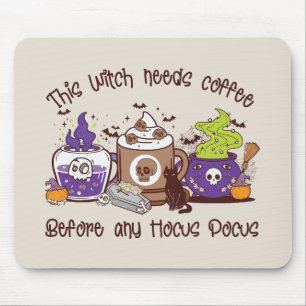 Tapis De Souris Cette sorcière a besoin de café