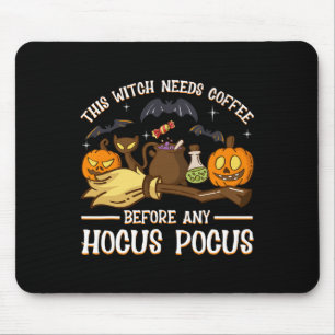 Tapis De Souris Cette Sorcière A Besoin De Café Avant N'Importe Qu
