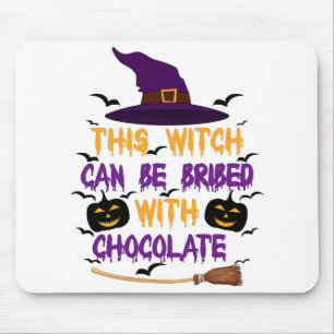 Tapis De Souris Cette sorcière peut être soudoyée avec Halloween a