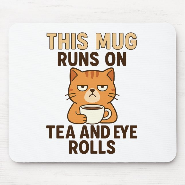 Tapis De Souris Cette tasse fonctionne au thé et aux roulements d' (Devant)