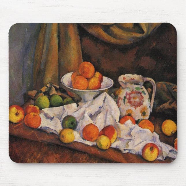 Tapis De Souris Cezanne : Bowl, Pitcher et Fruit (Devant)