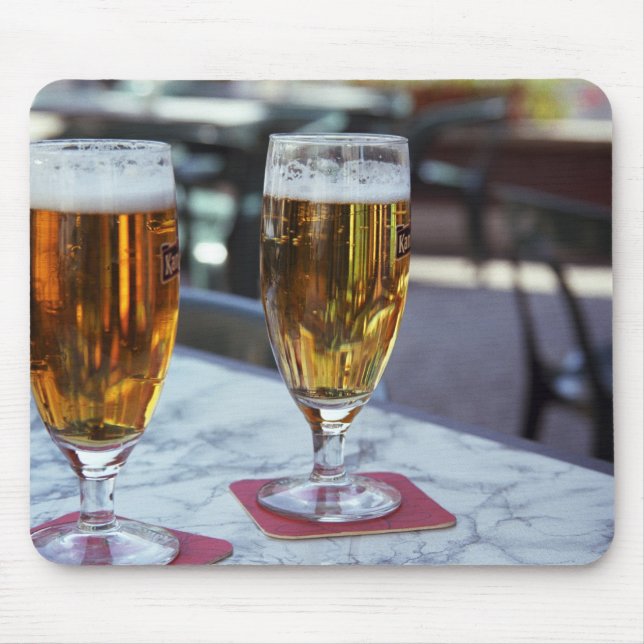 Tapis De Souris Chablis; deux bières cool à 42 degrés chauds été (Devant)