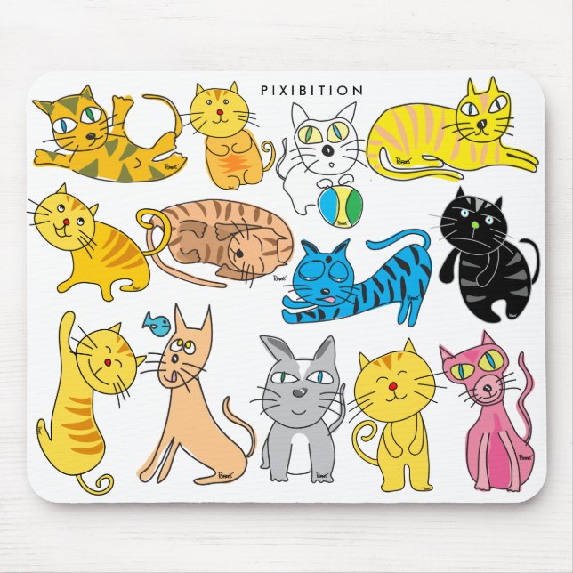 Tapis De Souris Chacun des 13 chats dans un Mousepad (Devant)