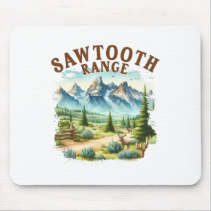 Tapis De Souris Chaîne dentelée Idaho Voyage Nature Montagne Explo
