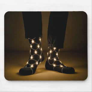 Tapis De Souris Chaîne Lumineuse Brillante Dans Des Chaussettes No