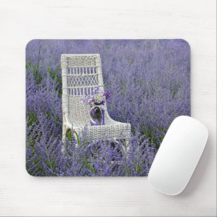Tapis De Souris Chaise en osier dans la sauge russe violette