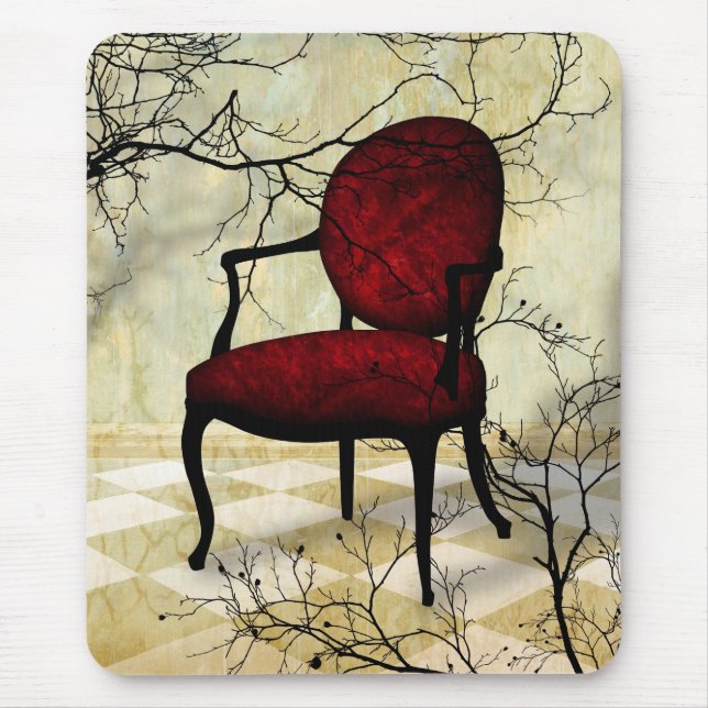 Tapis De Souris Chaise royale avec des branches (Devant)
