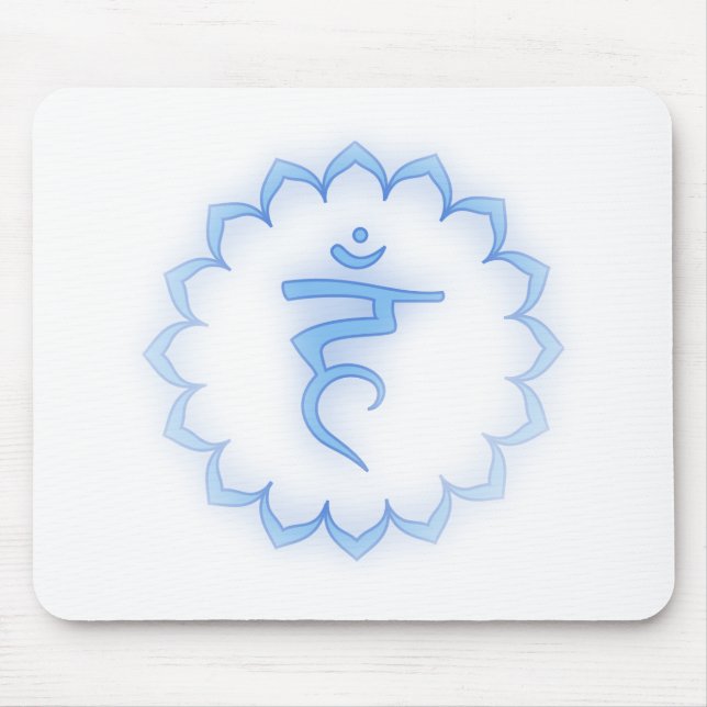 Tapis De Souris Chakra à Throat "tendu" - Bleu clair (Devant)