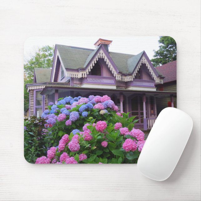 Tapis De Souris Chalet victorien pourpre - Vignoble de Martha (Avec souris)