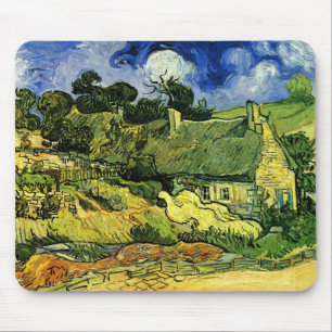 Tapis De Souris Chalets à chaume, Cordeville par Vincent van Gogh