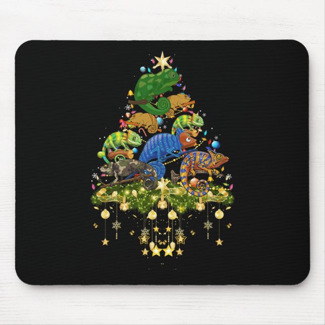 Tapis De Souris Chamelees Feux de Noël Chameleon (Devant)