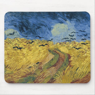 Tapis De Souris Champ de blé avec corbeaux de Vincent van Gogh (18