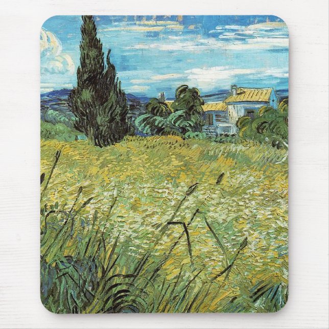 Tapis De Souris Champ de blé vert Vincent van Gogh (Devant)