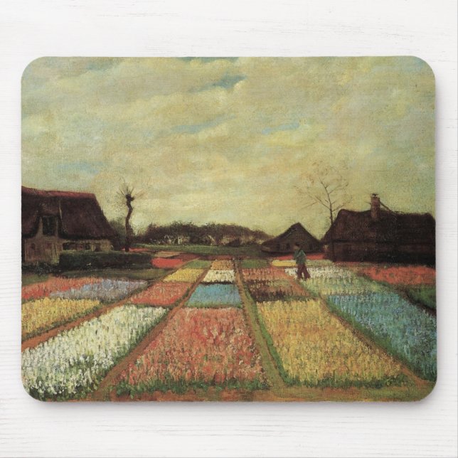 Tapis De Souris Champ de bulbes de Vincent van Gogh (Devant)