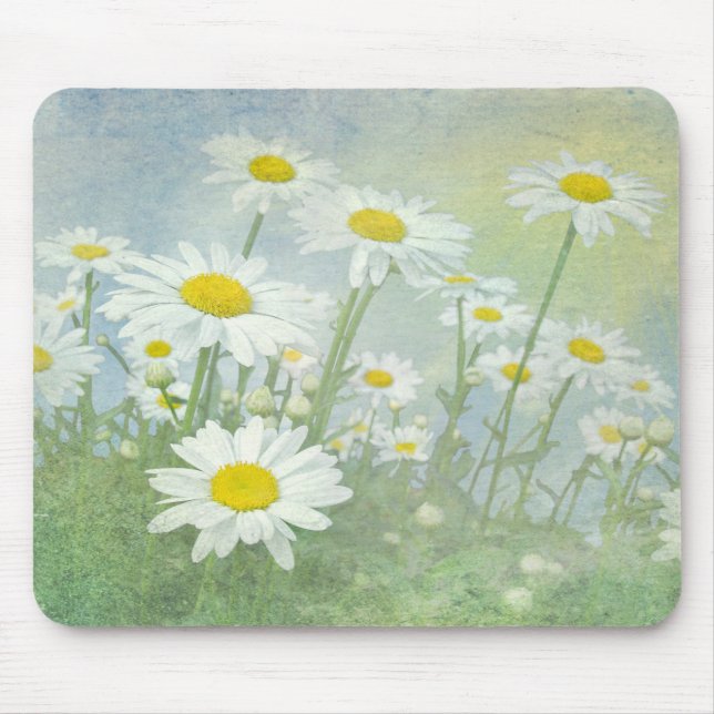 Tapis De Souris champ de marguerite d'été (Devant)