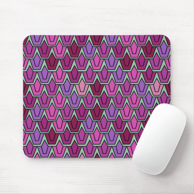 Tapis De Souris Champ de tulipe pourpre (Avec souris)