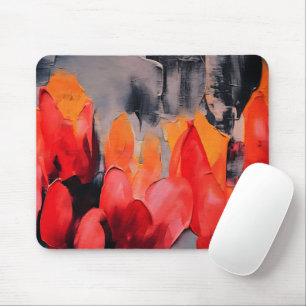 Tapis De Souris Champ de Tulipes – Intensité Florale Abstraite