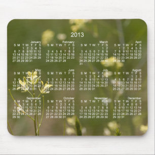 Tapis De Souris Champ des fleurs jaunes ; Calendrier 2013
