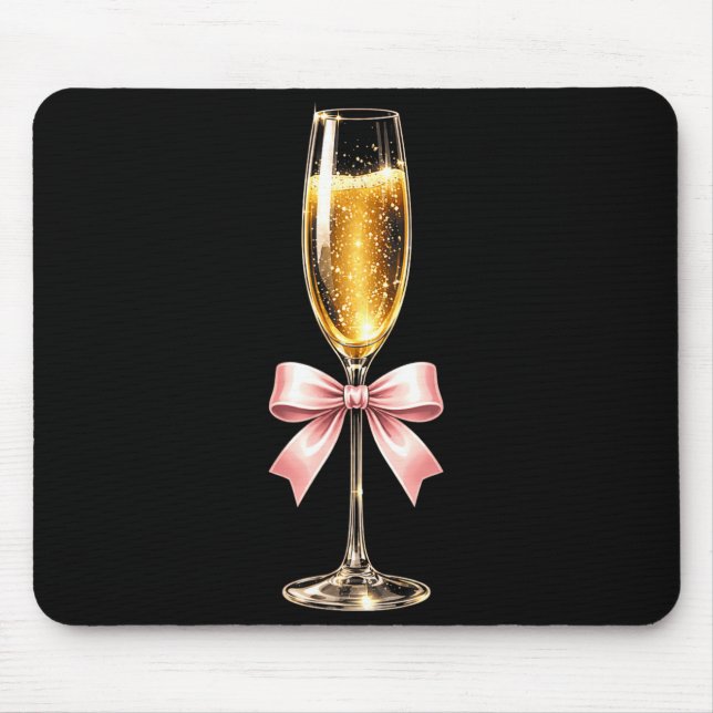 Tapis De Souris Champagne With Nk Bow For Women Luxurious New Year (Devant)