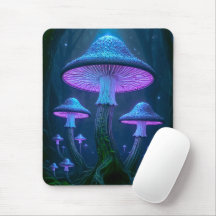 Champignon forestier bioluminescent éthéré