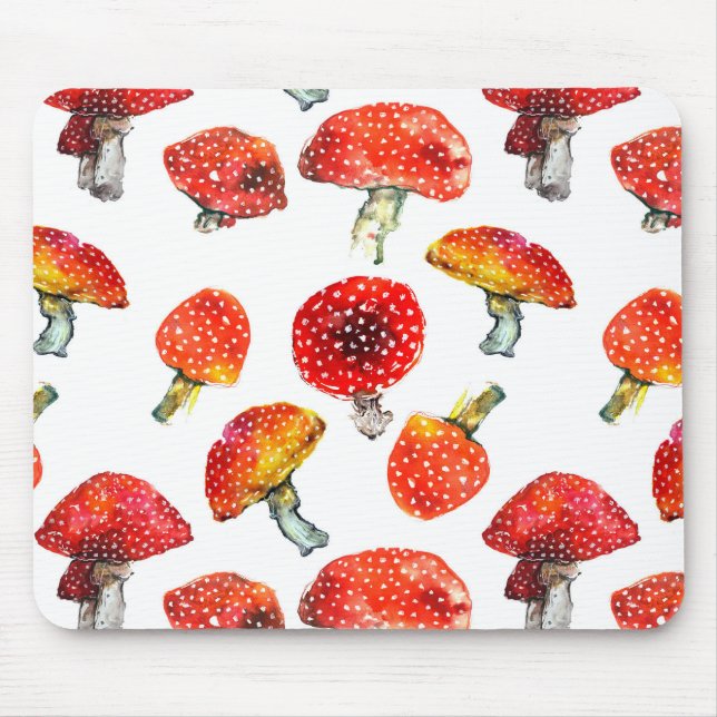 Tapis De Souris Champignons d'aquarelle motif de chute (Devant)