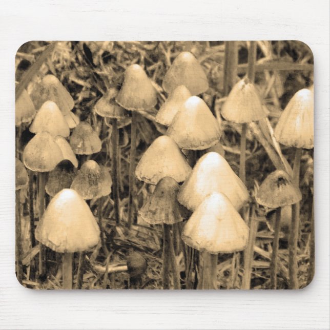 Tapis De Souris Champignons en Sepia (Devant)