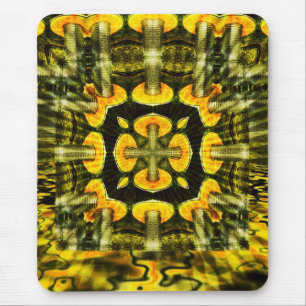 Tapis De Souris Champignons métalliques : Mousepad d'art géométriq