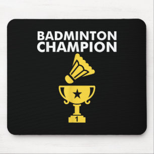 Tapis De Souris Champion de Badminton Birdie