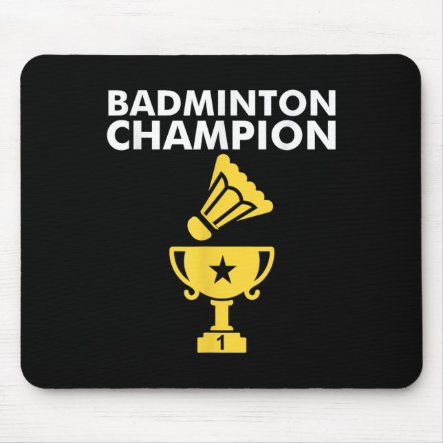 Tapis De Souris Champion de Badminton Birdie  (Devant)