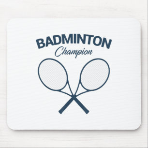 Tapis De Souris Champion de badminton I Raquette I Volant I Badmin