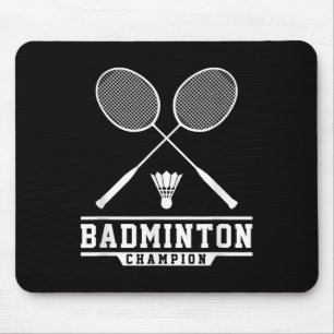 Tapis De Souris Champion de badminton Joueur de badminton Navette 