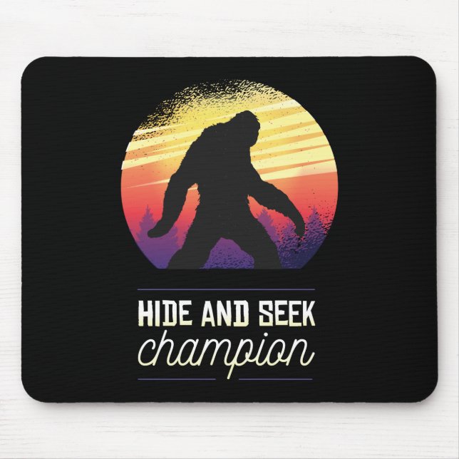 Tapis De Souris Champion de cache-cache Bigfoot - Croyant Yeti drô (Devant)