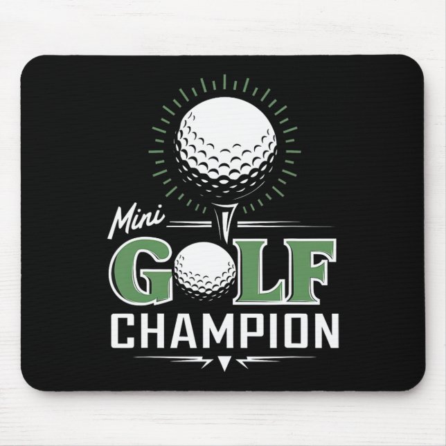 Tapis De Souris Champion de golf miniature drôle de golf miniature (Devant)