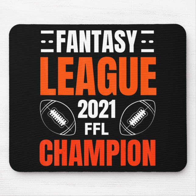 Tapis De Souris Champion de la Ligue d'Imaginaire de football 2021 (Devant)