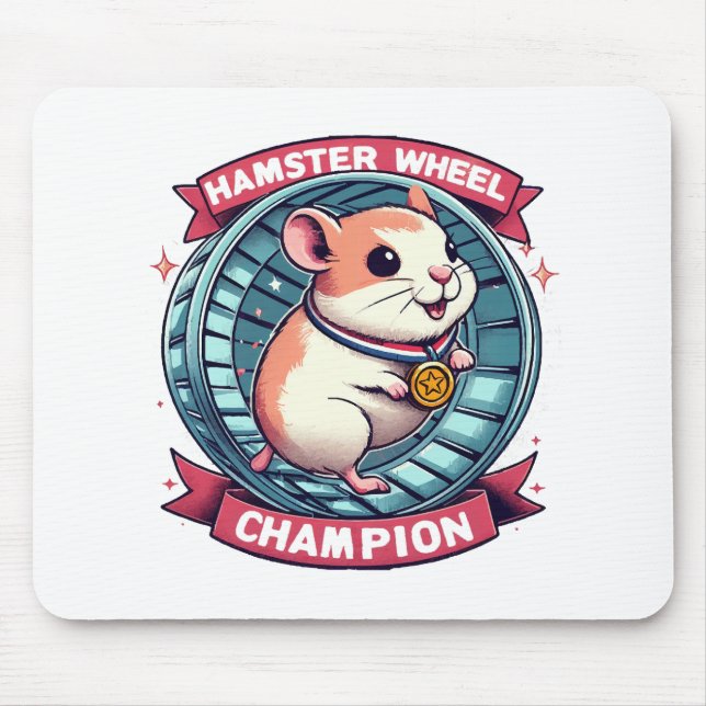 Tapis De Souris Champion de roue de hamster (Devant)