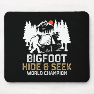 Tapis De Souris Champion du Monde de Cache-Cache de Bigfoot Drôle 