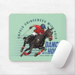 Tapis De Souris Championnat de Polo Cavalier de Danse avec Cheval