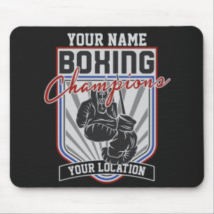 Tapis De Souris Champions de boxe personnalisés Boxer Fitness Gym