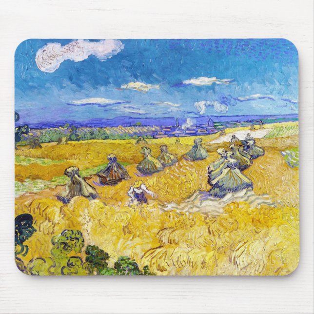 Tapis De Souris Champs de blé avec Reaper Van Gogh Vincent (Devant)