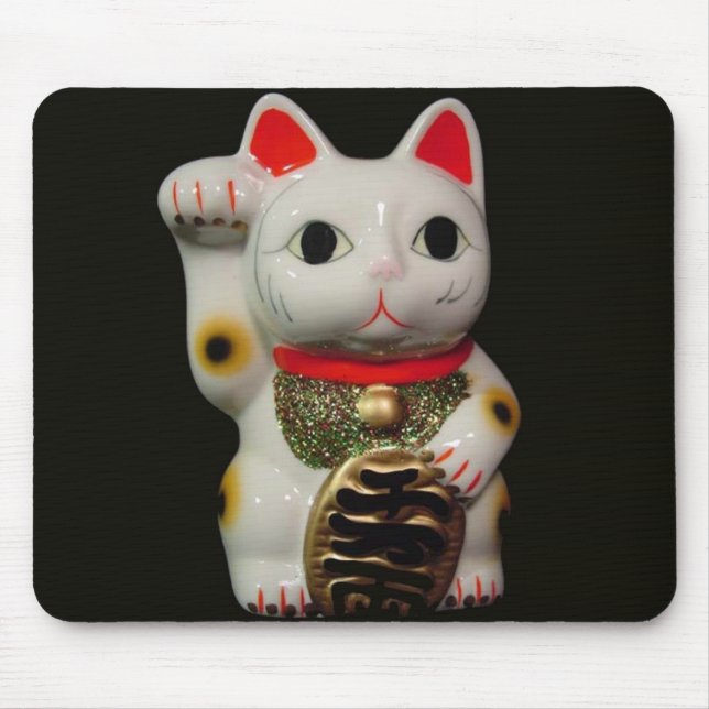 Tapis de souris chanceux japonais du chat MANEKI (Devant)