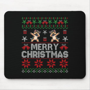 Tapis De Souris Chandail de Noël moche berger allemand Xmas chien 