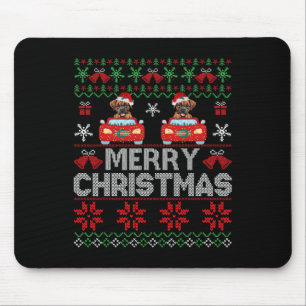 Tapis De Souris Chandail De Noël Vilain Avec Chapeau De Père Noël 