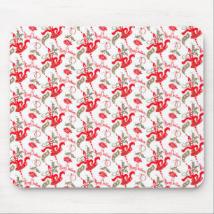 Tapis De Souris Chandelles de Noël Vintages tombées