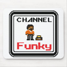 Tapis de souris Channel Funky Pixel Art