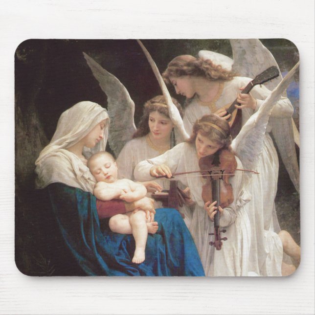 Tapis De Souris Chant des Anges (1881) de Bouguereau (Devant)