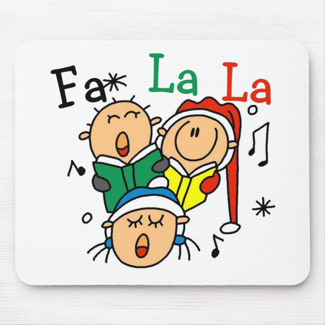 Tapis De Souris Chanter des chansons de Noël Tshirts et cadeaux (Devant)