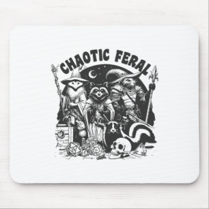 Tapis De Souris Chaotique Feral Funny Raccoon Possum Skunk Boardga