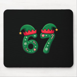 Tapis De Souris Chapeau de lutin de Noël viral 67 6 7 Tendance Mem