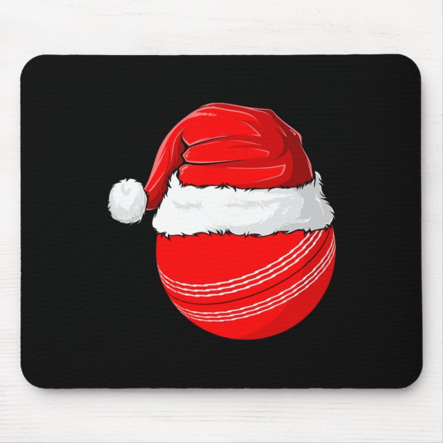 Tapis De Souris Chapeau de Noël de Santa Cricket de Noël  (Devant)