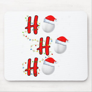 Tapis De Souris Chapeau de Père Noël Balle de Golf Ho Ho Ho Hommes